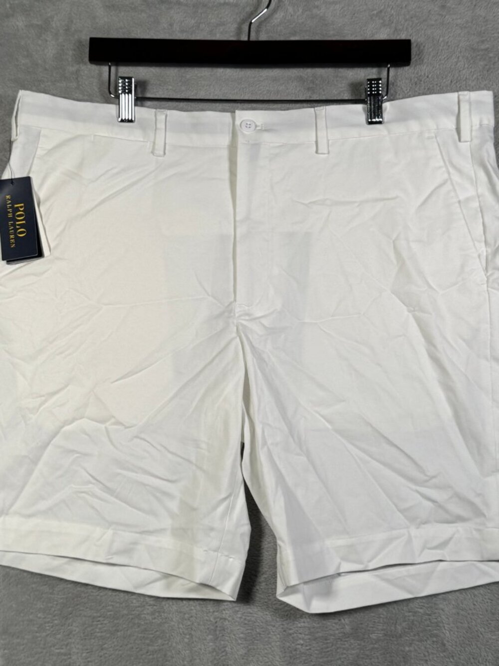 Polo Ralph Lauren Shorts Mens 38 White Norwich Straight Fit Stretch Chino $110